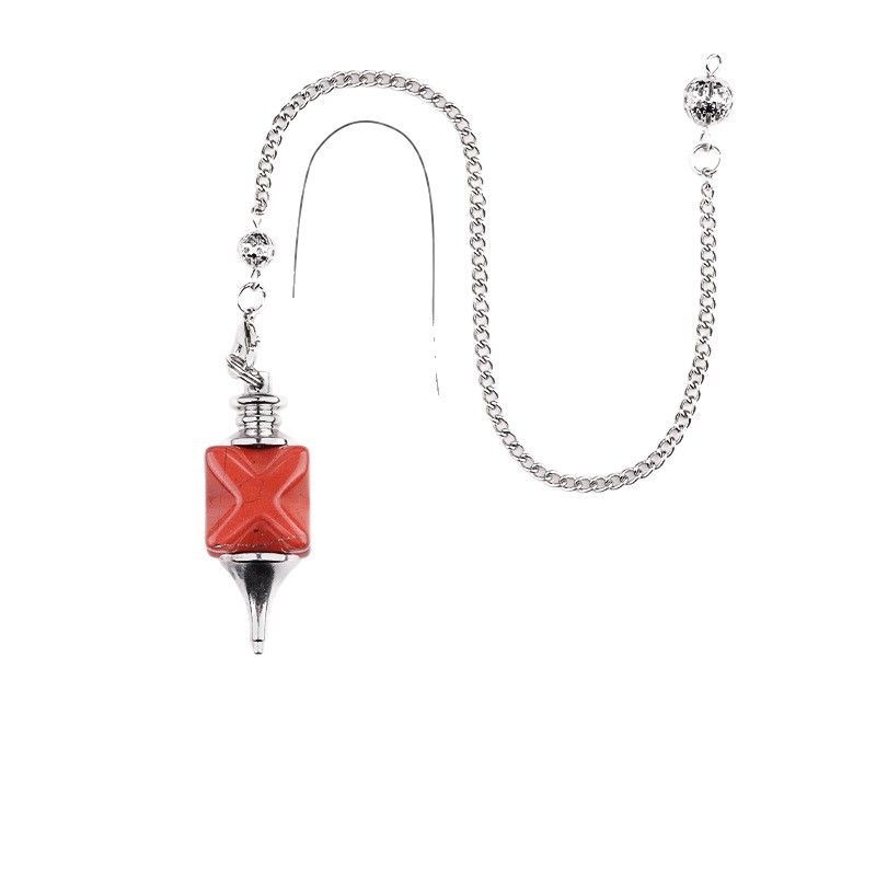 2148-Merkaba Pêndulo de Cristal, Roxo Rosa Cristal Ágata Hexagrama Pêndulo Yoga Jóias