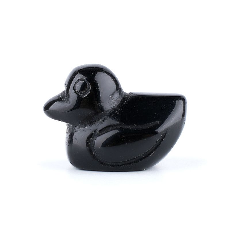 Vendas diretas de fábrica ornamento de pato de cristal natural criativo esculpido à mão 1in animal ágata pato ornamento doméstico