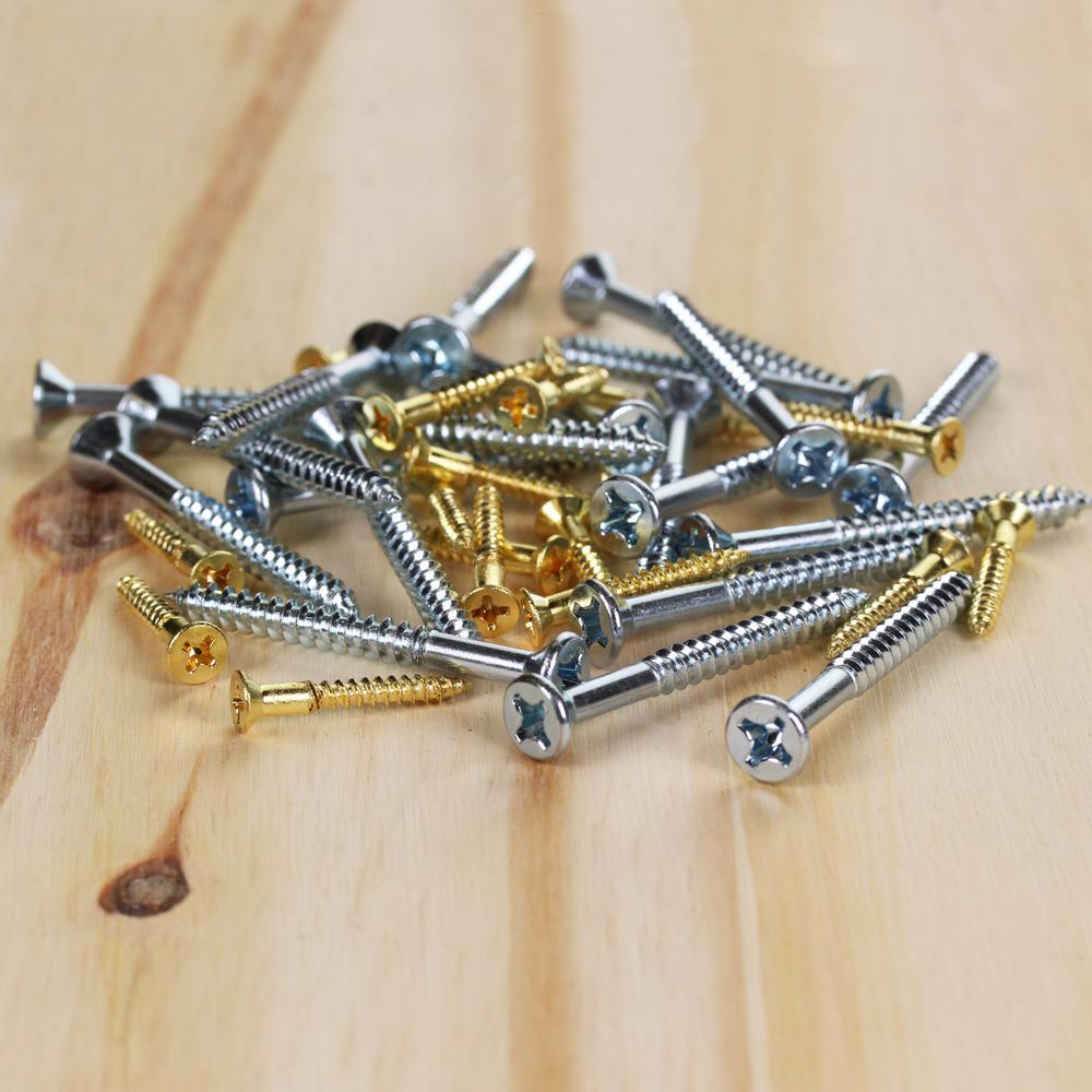 #10 x 2 in. Phillips Flat Head Zinc Plated Wood Screw (50-Pack)