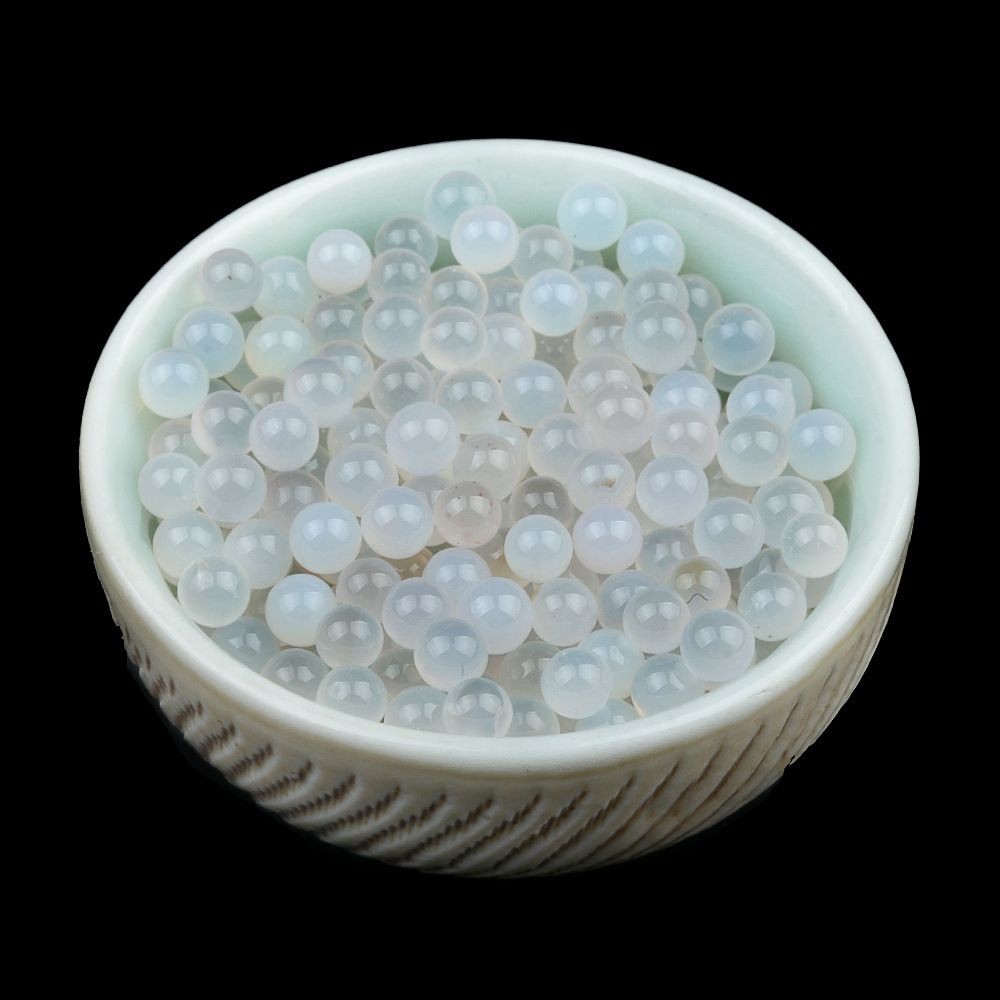 1781-4Mm contas redondas não porosas contas de cristal de pedra natural mini bola, pedra semi-preciosa DIY material de jóias de pedra