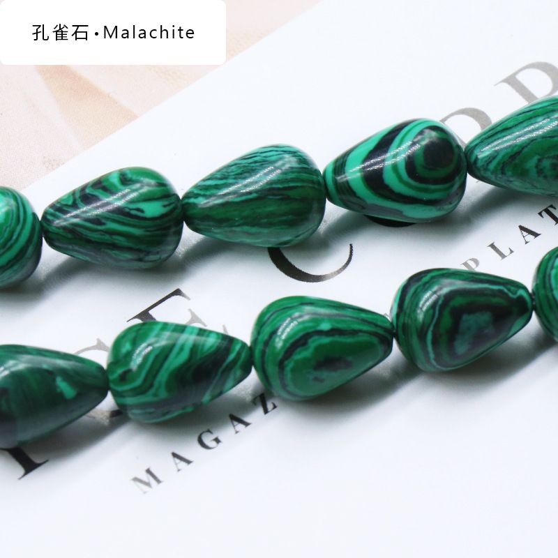 Cristal de contas tigre ágata vermelha verde Dongling turquesa contas soltas gota de água trabalho em andamento DIY jóias acessórios lote