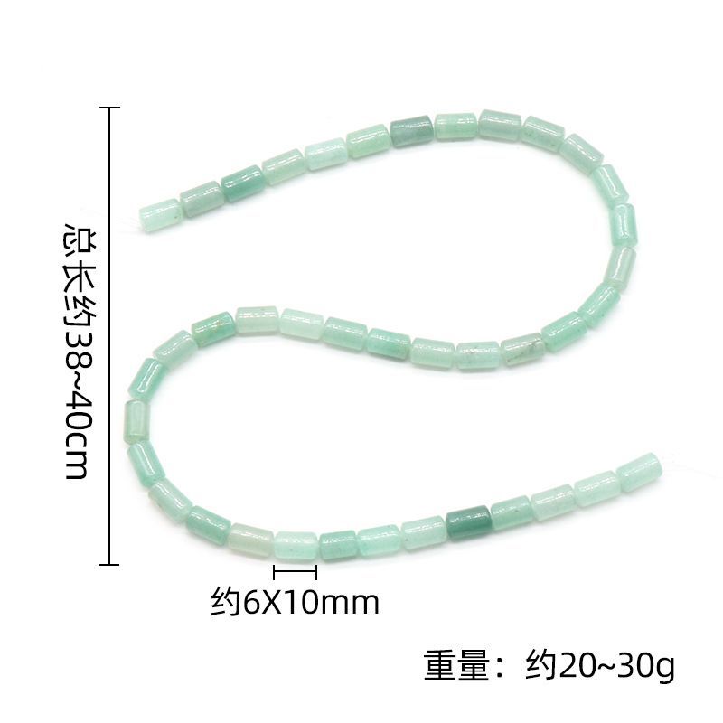 1330-Cristal ágata jade 6 * 10mm cilíndrico solto talão espaçador de tubo redondo talão de balde acessórios DIY vários materiais
