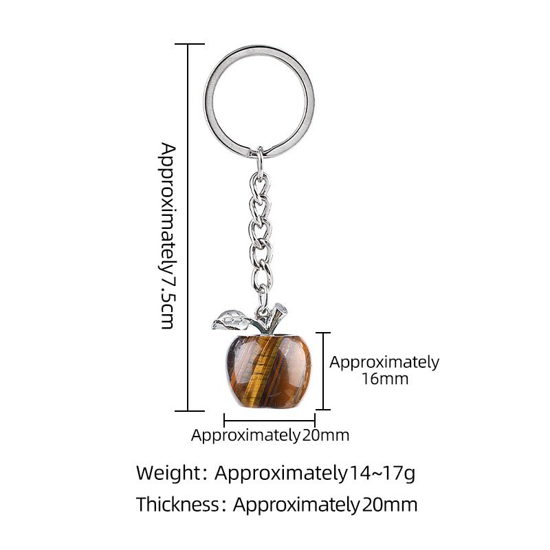 Ágata pedra semipreciosa maçã chaveiro véspera de Natal presente decorativo pedra natural pingente pequeno maçã