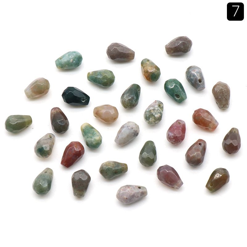 1320-Natural cristal gota de água buraco cruzado cortado contas soltas 10 brincos de pulseira de jóias artesanais DIY acessórios de grampo de cabelo