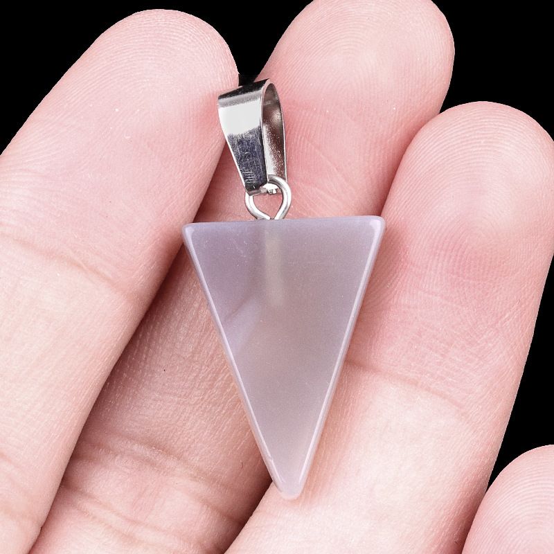 1455-20Mm Pingente Triângulo, Cristal Natural Pingente Triângulo de Pedra Semi-Preciosa Brincos DIY Colar Acessórios