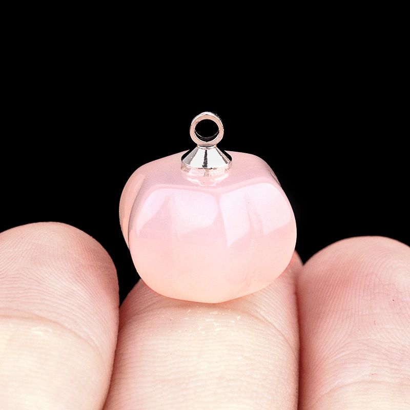 1639-10X13mm pingente de abóbora, meia pedra do tesouro de ágata de cristal abóbora gravada DIY material de jóias