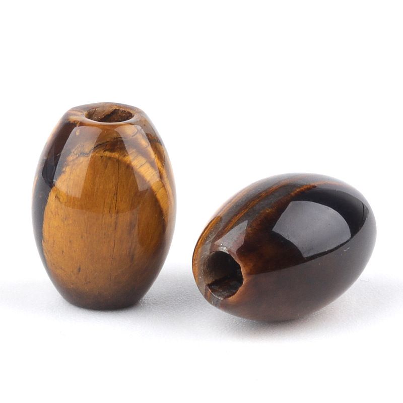 2323-Grânulos de Buraco Grande Grânulos Soltos de Cristal 13x18 Buraco 4mm Grânulos de Arroz Pedra de Ágata Grânulos Soltos DIY Acessórios de Jóias