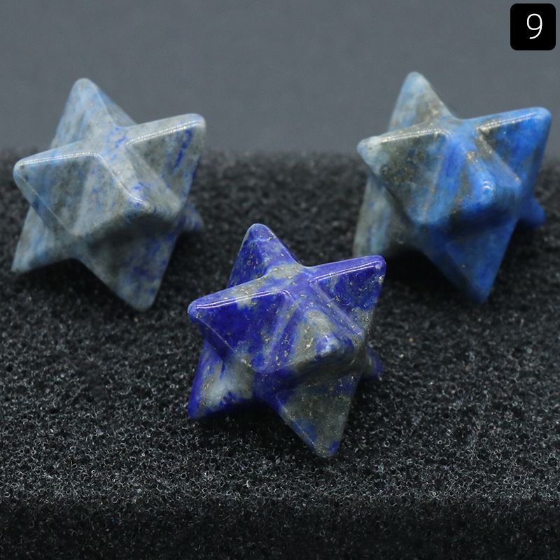 1444-Merkaba estrela de Kaba não porosa, pedra de ágata de cristal natural Merkaba grande hexagrama de satélite
