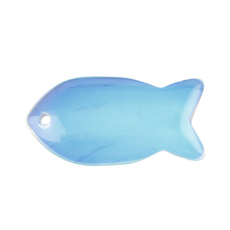 Atacado transfronteiriço 38mm cristal natural pingente de peixe pequeno DIY pedra criativa perfurada ágata pedra colar em forma de peixe