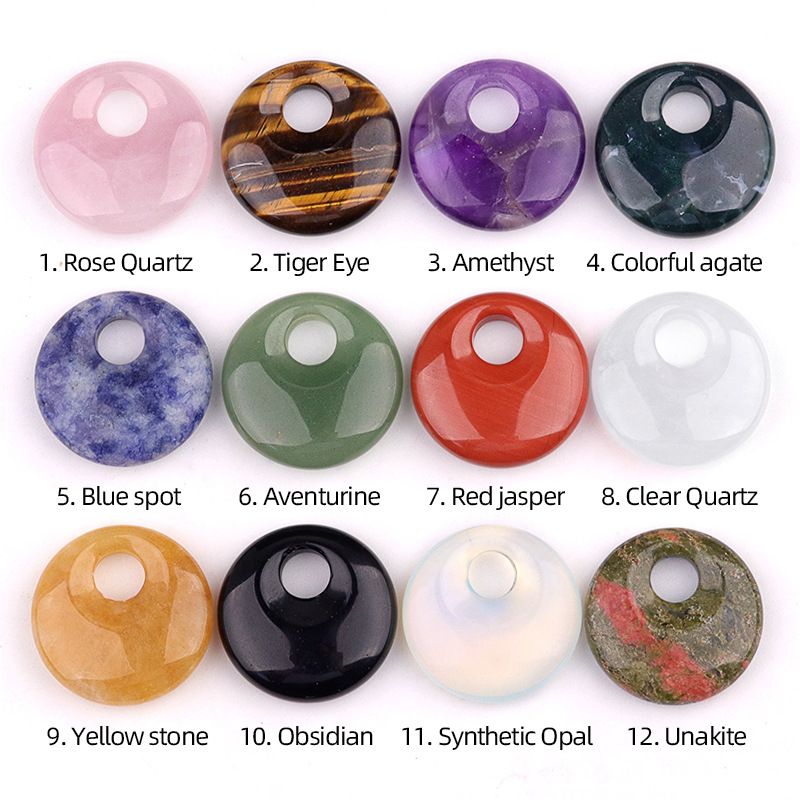 2330-30Mm colar de fivela de segurança com orifício lateral, pingente de ágata de cristal de grande abertura, colar de fivela de princesa, novos produtos estão à venda.