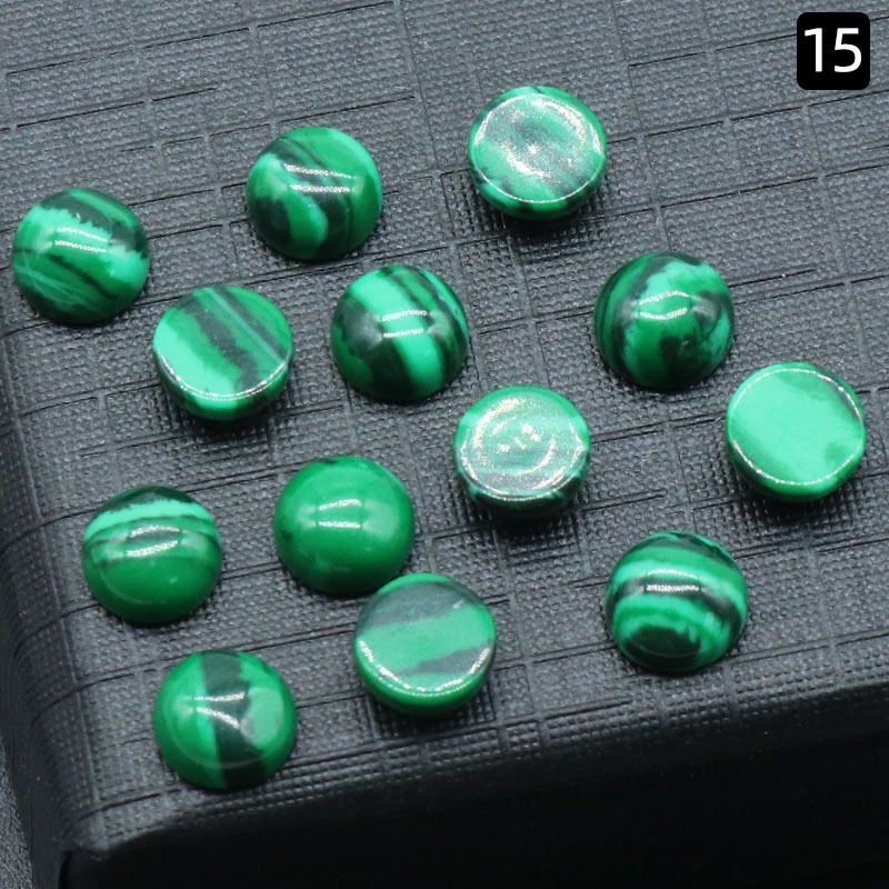 Superfície de anel redonda de 1246-6Mm, superfície de cristal natural única curva redonda geométrica DIY jóias incrustadas com acessórios de pedra solta