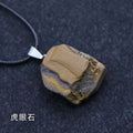 Pingente de pedra áspera, cristal roxo rosa amarelo e branco, olho de tigre Dongling jade pedra de uva, ágata Nanhong.