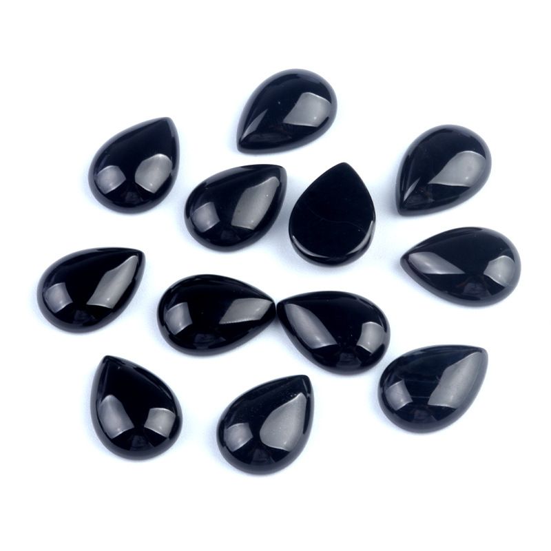 Face de anel em forma de gota d'água 1227-13X18, joias geométricas simples curvas de cristal natural embutidas com acessórios de pedra solta