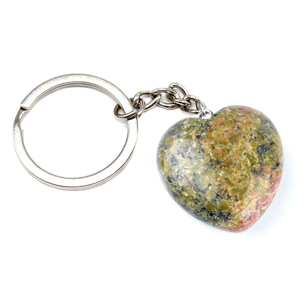 Pedra de ágata de cristal natural 30mm chaveiro do amor, pingente em forma de coração DIY caixa de presente acessórios de jóias