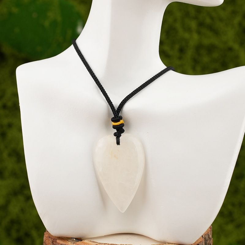 Cristal natural amor ágata pêssego coração colar coração pingente DIY jóias pingente mercadoria cênica