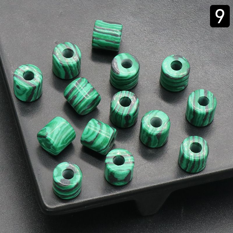 1220-Grandes contas de buraco de cristal natural ágata pedra cilíndrica solta contas 9 × 9mm buraco 3mm acessórios de jóias DIY