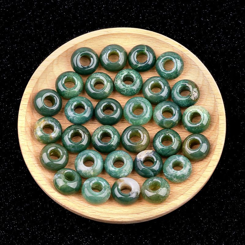 325-Grânulos de orifícios grandes 8 * 14mm de cristal de ábaco de ágata material de acessórios tecidos à mão DIY