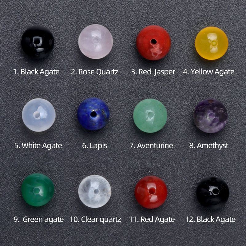 1651-6Mm contas de meio buraco cristal natural Contas de Buda de ágata contas redondas contas soltas Brincos de garanhão DIY acessórios de incrustação