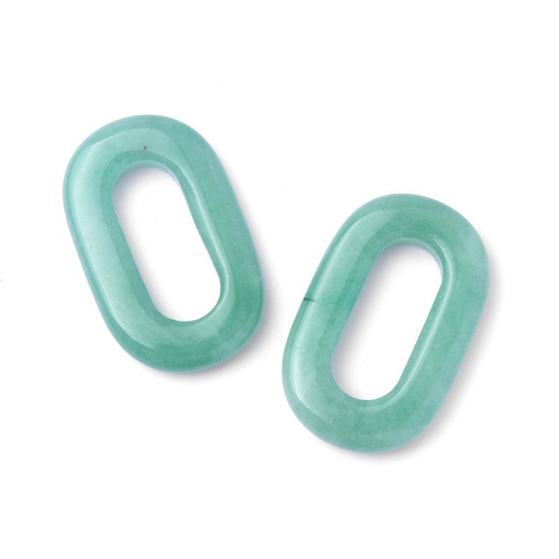 1616-Pingente de anel de ametista natural, pedra semi-preciosa grande círculo oval DIY colar de mão acessórios
