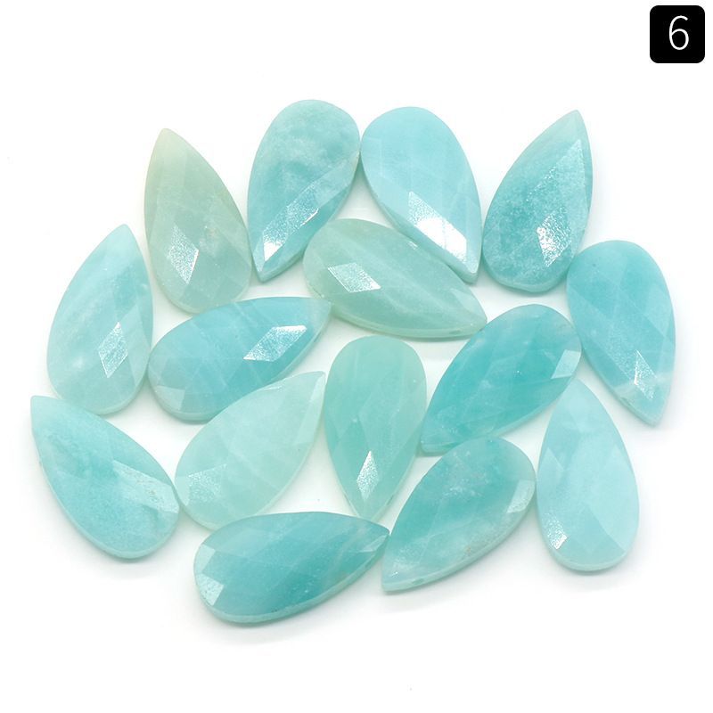 1423-Cristal de pó natural ametista gota de água cortada contas soltas colar DIY brincos pingente acessórios pingente de jóias