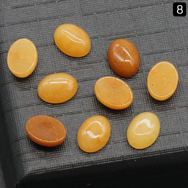 Superfície de anel em forma de ovo 1236-6X8mm, cristal natural de arco único oval geométrico DIY jóias incrustadas com acessórios de pedra solta
