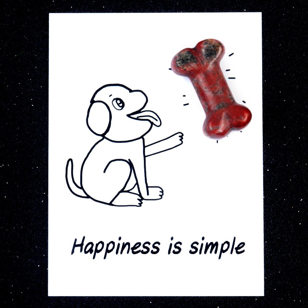 1803-Card Series Natural Crystal Agate 35mm Dog Bone Creative Fun Card Descrição do Produto: