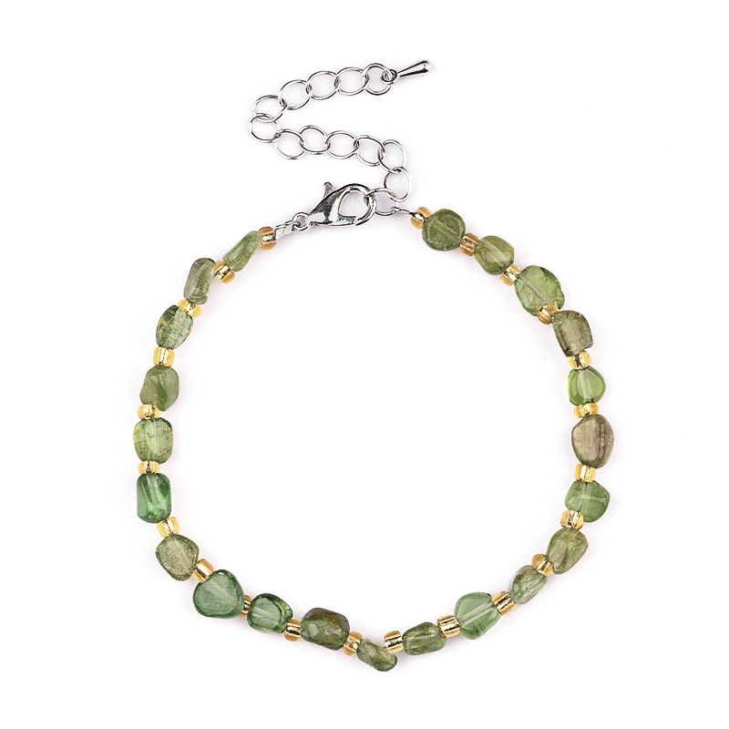 2077-Pulseira de ametista cristal azul turmalina cabelo cristal pulseira de pedra irregular mercadoria cênica