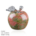 Transfronteiriço 30mm ornamento de maçã de pedra natural Presente de Natal Véspera de Natal decoração de mesa cristal ágata maçã grande