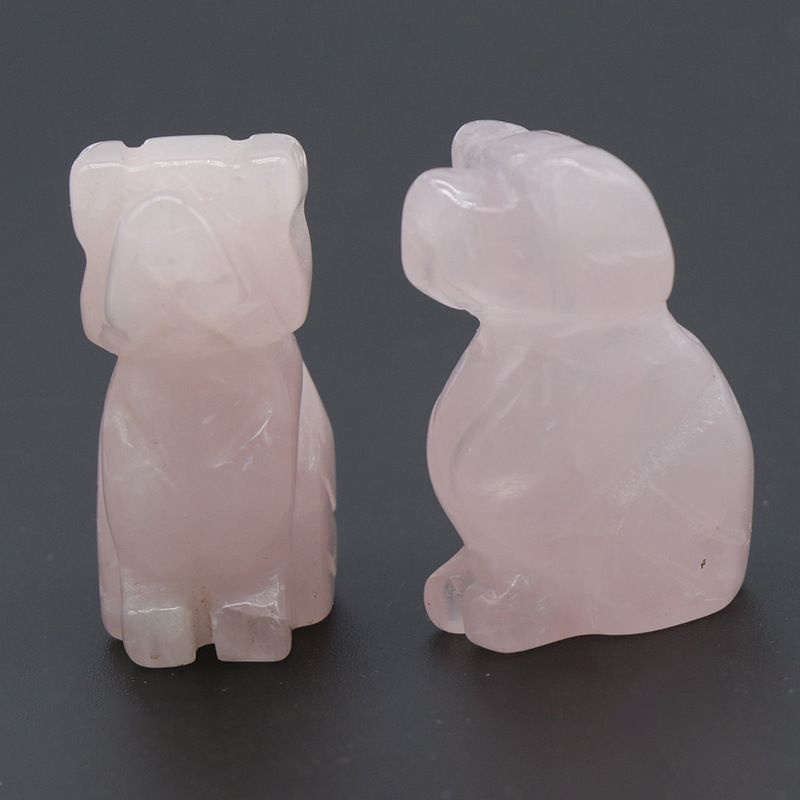 1606 a 1in filhote de cachorro ágata cristal pedra mini escultura animal pequeno pedra semi-preciosa artesanato cão pequeno ornamento