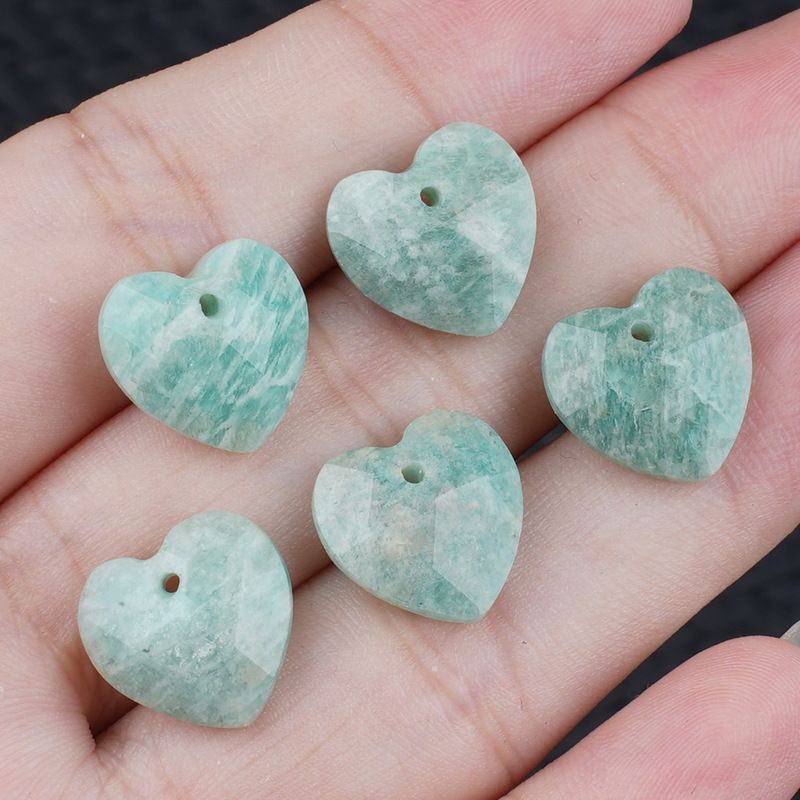 13Mm cristal ágata jade corte amor pingente DIY colar pulseira brincos jóias acessórios material