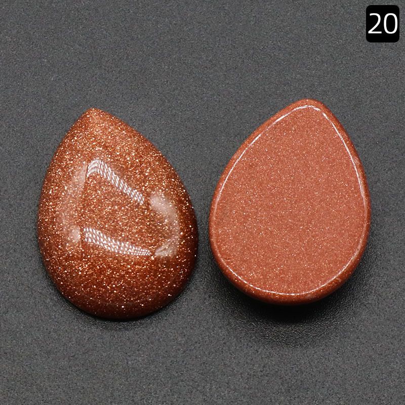 1235-18 × 25 superfície do anel de gota de água, cristal natural única superfície curva geométrica DIY jóias incrustadas com acessórios de pedra solta