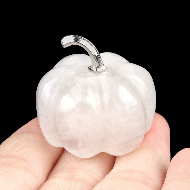 1445-30Mm abóbora, pedra de cristal natural Halloween abóbora de ação de graças ornamento de mesa