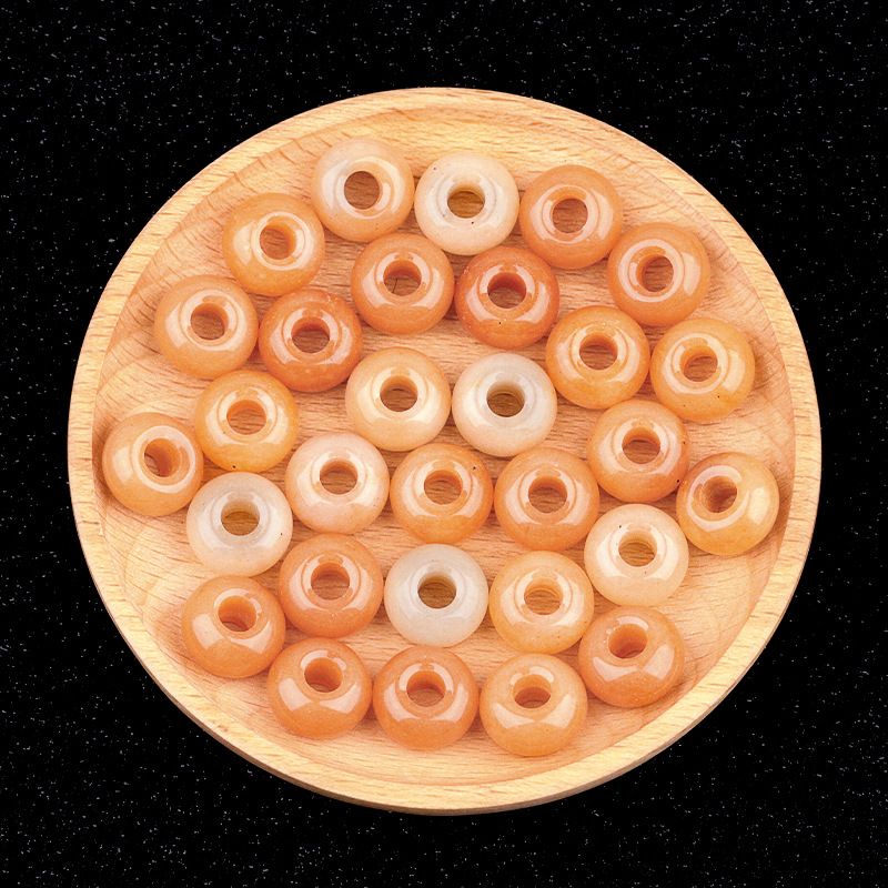 325-Grânulos de orifícios grandes 8 * 14mm de cristal de ábaco de ágata material de acessórios tecidos à mão DIY