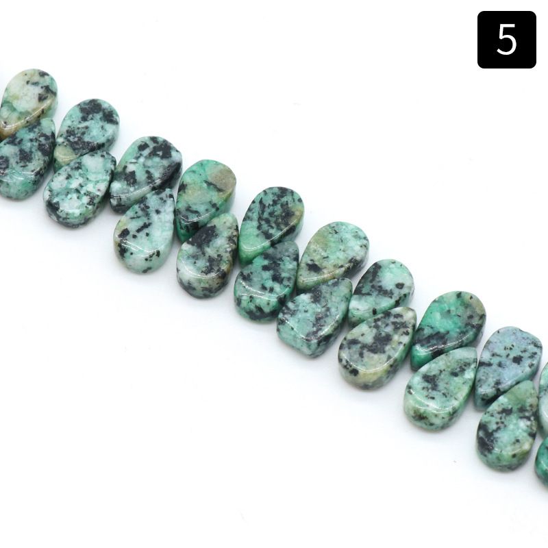 1114-Pedra de cristal natural 5X9mm gota de água plana 40 contas soltas DIY colar de contas brincos material de jóias
