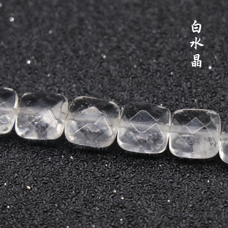 Ágata de cristal pedra semipreciosa 8mm quadrado cortado contas soltas DIY pulseira colar acessórios material