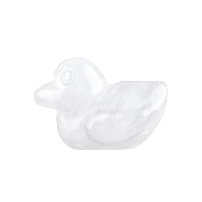 Vendas diretas de fábrica ornamento de pato de cristal natural criativo esculpido à mão 1in animal ágata pato ornamento doméstico
