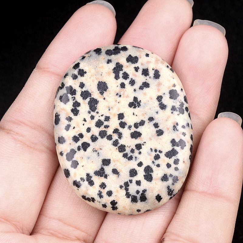 1537 Pingente oval oval duplo plano Worrystone irregular com letras ovais de cristal natural