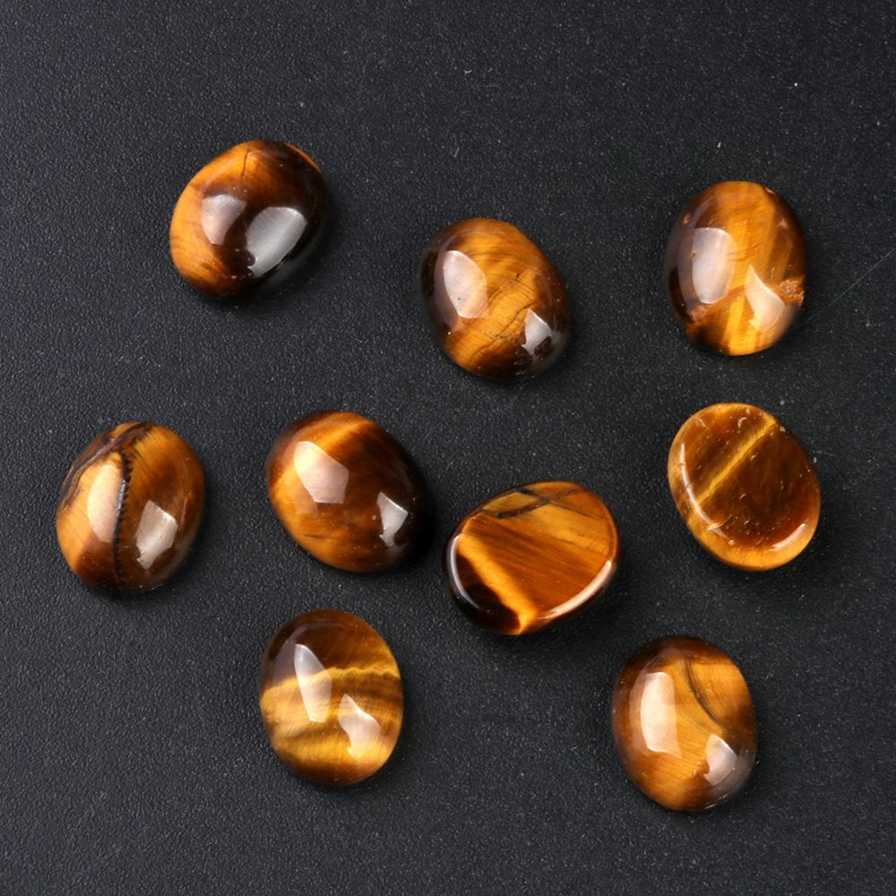 1238-8X10 superfície de anel em forma de ovo cristal natural superfície única curva oval geométrica DIY jóias incrustadas com acessórios de pedra solta