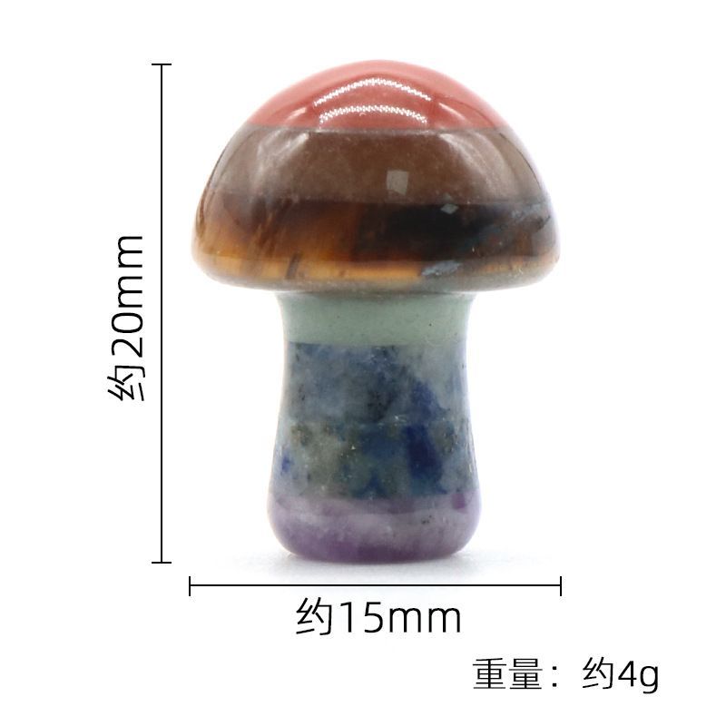 1289-2Cm mini cogumelo processo de emenda de ágata de cristal natural micro paisagem paisagismo cogumelo ornamento