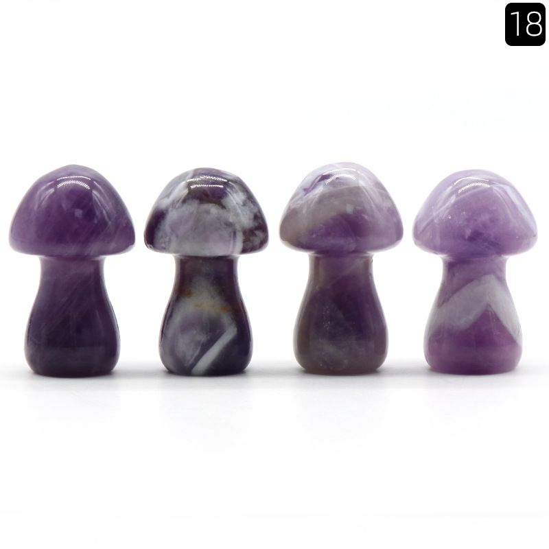 1442-Cogumelo grande de cristal natural Cogumelo 35mm DIY micro-paisagem Mori paisagismo jardim vaso de flores ornamento decorativo