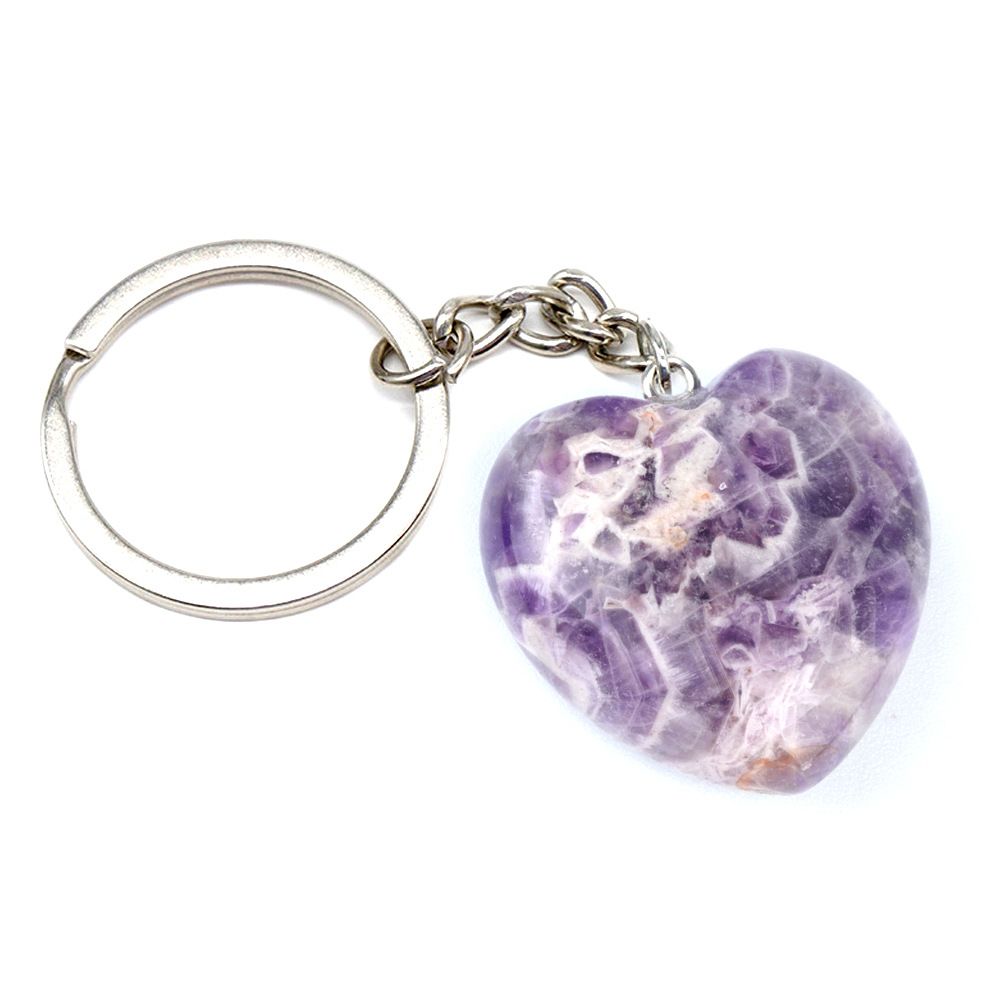 Pedra de ágata de cristal natural 30mm chaveiro do amor, pingente em forma de coração DIY caixa de presente acessórios de jóias