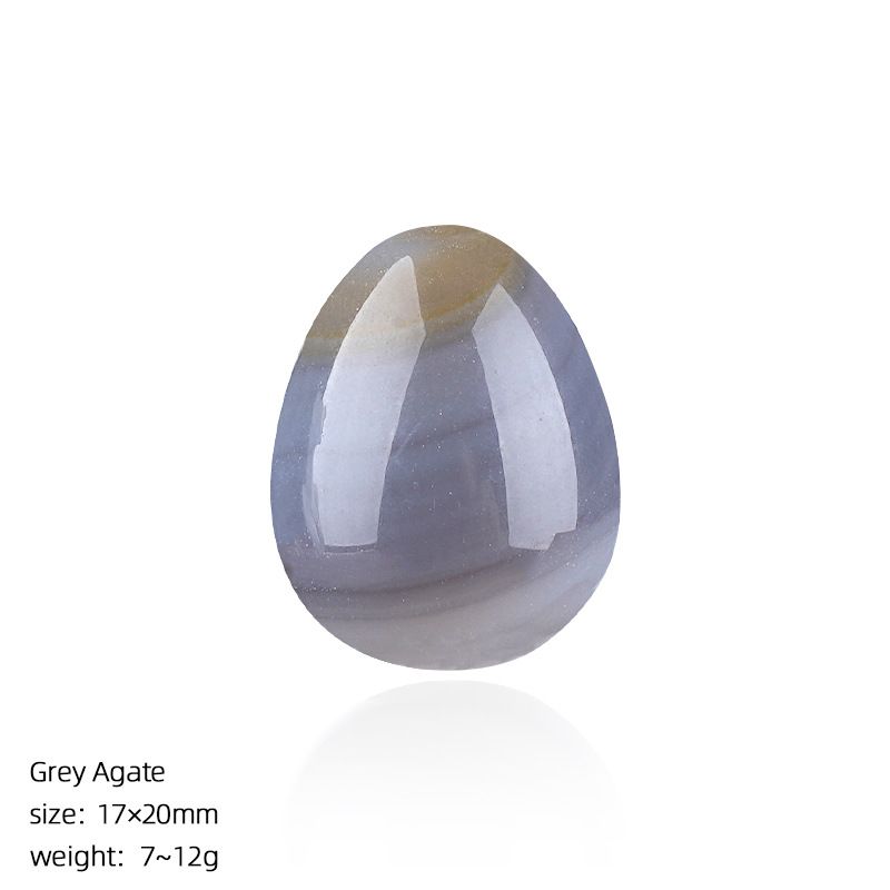 1431 Ovo de pedra de pedra crua em forma de pássaro de cristal natural de 20mm de cristal natural pequeno com ágata da Páscoa esculpida em forma de ovo