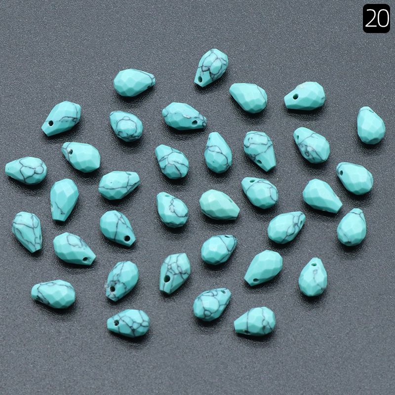 1320-Natural cristal gota de água buraco cruzado cortado contas soltas 10 brincos de pulseira de jóias artesanais DIY acessórios de grampo de cabelo