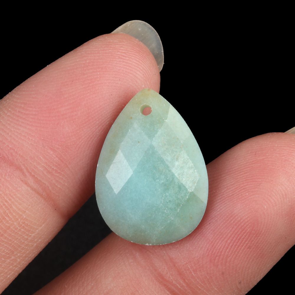 1799-Pedra de ágata de cristal natural 13x18mm pingente de gota de água plana cortada DIY colar brincos acessórios de jóias