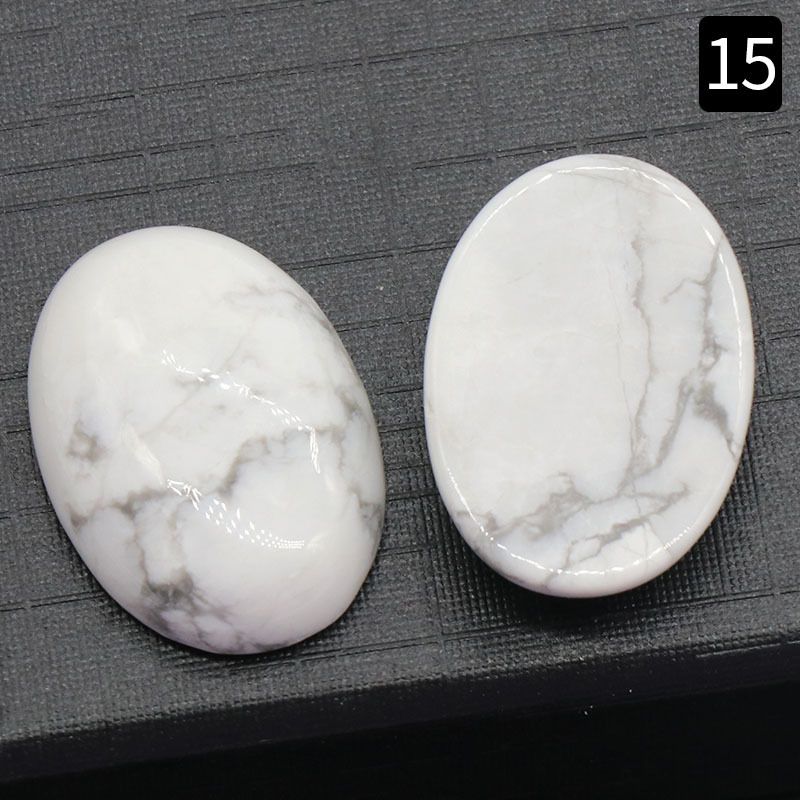 1229-18 × 25 Superfície do anel em forma de ovo Cristal natural único arco geométrico DIY jóias incrustadas com acessórios de pedra solta