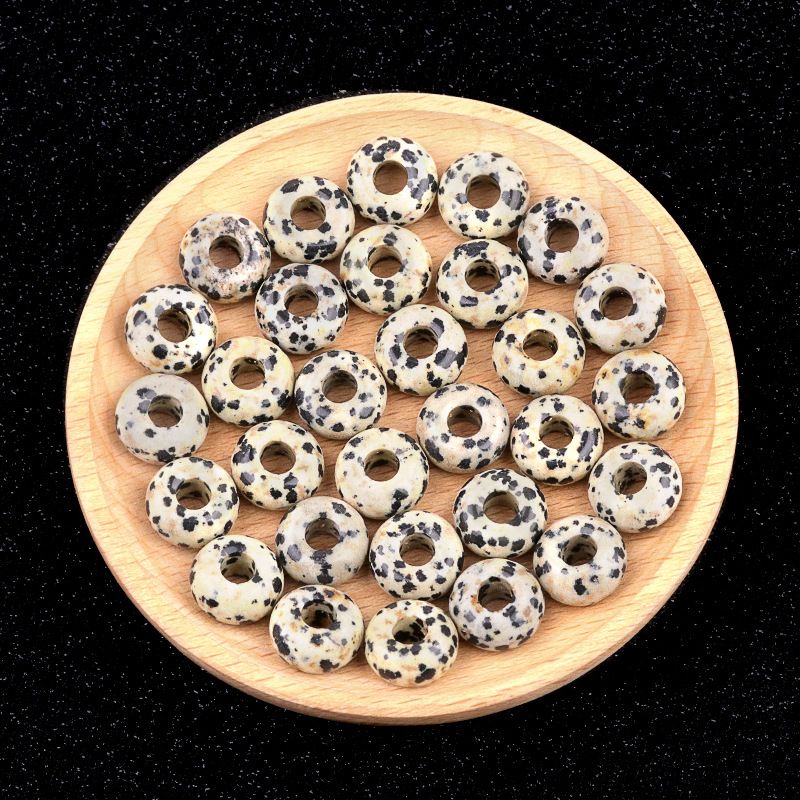 325-Grânulos de orifícios grandes 8 * 14mm de cristal de ábaco de ágata material de acessórios tecidos à mão DIY