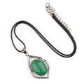 Cabeça de pedra semi-preciosa de cristal natural incrustada pingente de concha de ágata ametista olho de tigre DIY colar acessórios de jóias