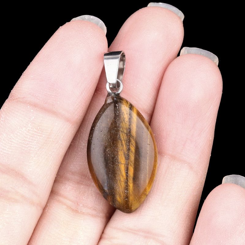 1461-22Mm Pingente de Olho de Cavalo, Cristal Natural Pingente de Olho de Cavalo Semi-Precioso Brincos DIY Acessórios Colar
