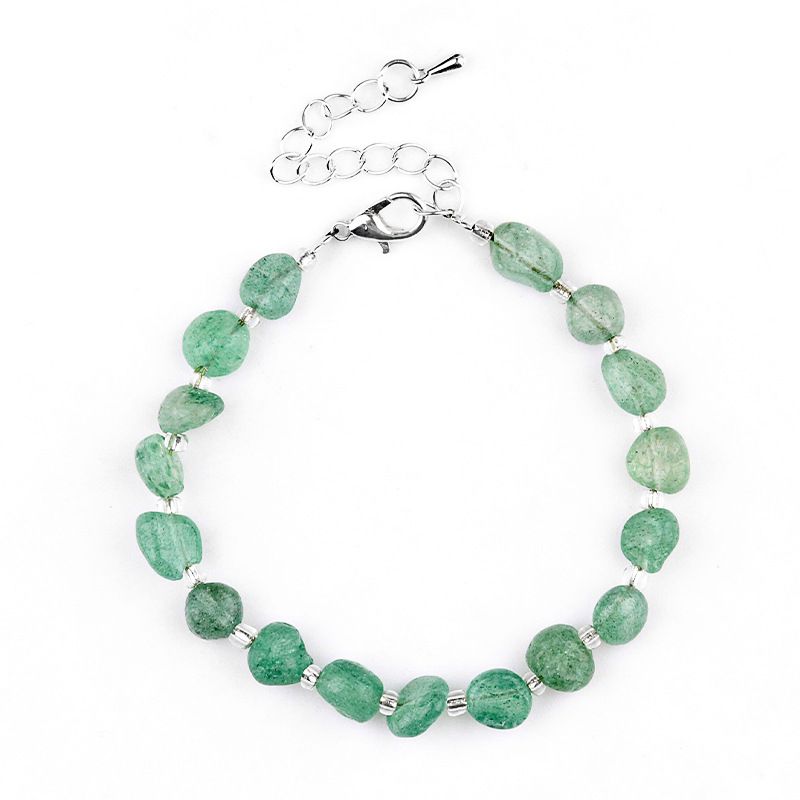 2077-Pulseira de ametista cristal azul turmalina cabelo cristal pulseira de pedra irregular mercadoria cênica