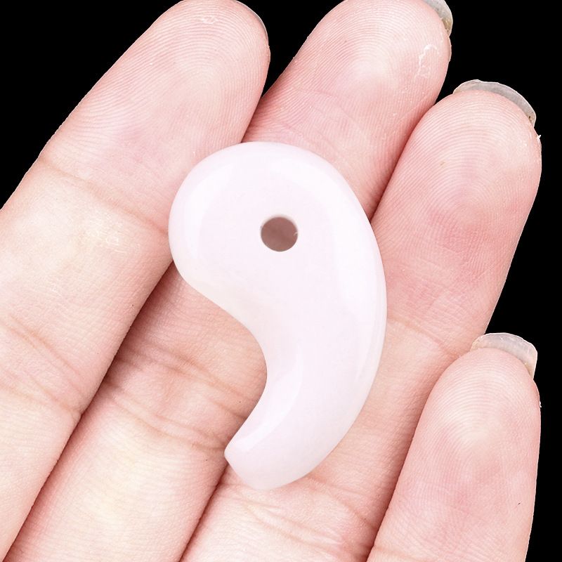 1212-Cristal natural 18X30 buraco 3mm gancho pingente de jade, anime yin e yang big dog Ibaraki vinho engolindo faca demoníaca Ji